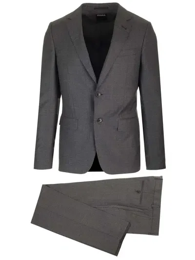 Zegna Grey Galles Pure Wool Tailored Suit