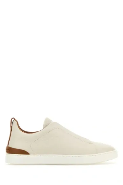 Zegna Man Triple Stitch Low-top Sneaker In Multicolor