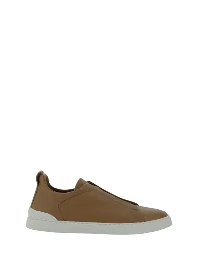 Zegna Suede Low-top Sneakers In Multicolor