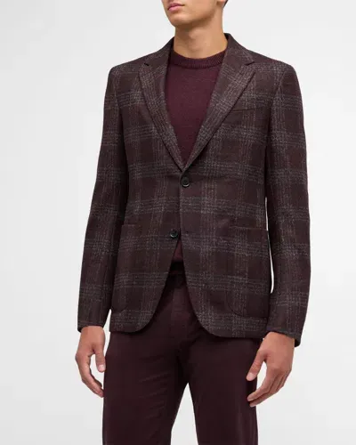 Zegna Men's Wool-blend Plaid Sport Coat In Dk Brw Ck