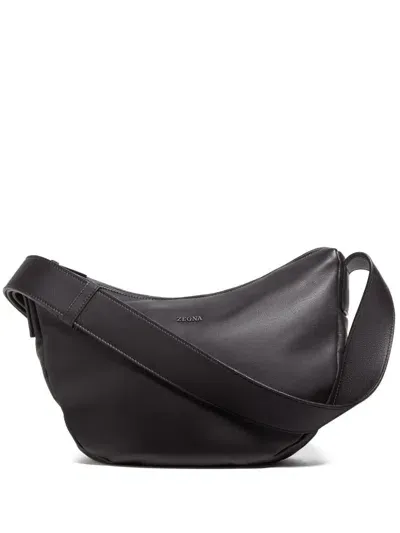 Zegna Sac De Voyage En Cuir De Cerf Noir