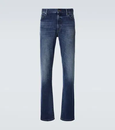 Zegna Mid-rise Skinny Jeans In Blue