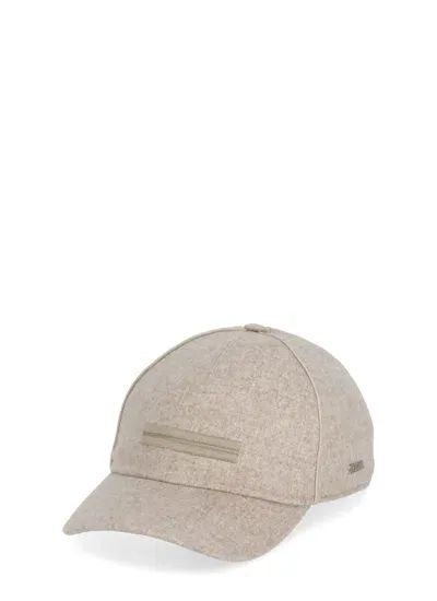 Zegna Oasi Cashmere Baseball Cap In Gray