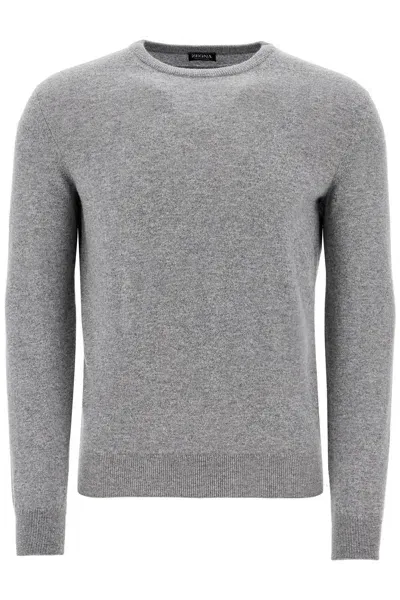 Zegna Oasis Cashmere Crewneck In Grey