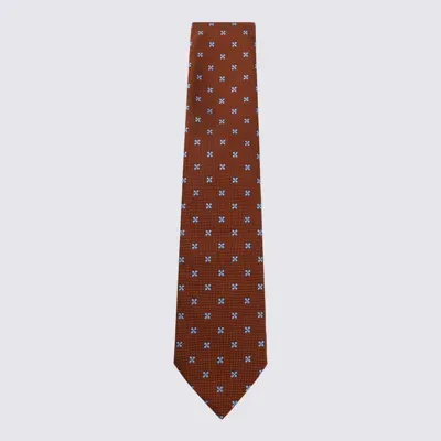 Zegna Orange Silk Tie