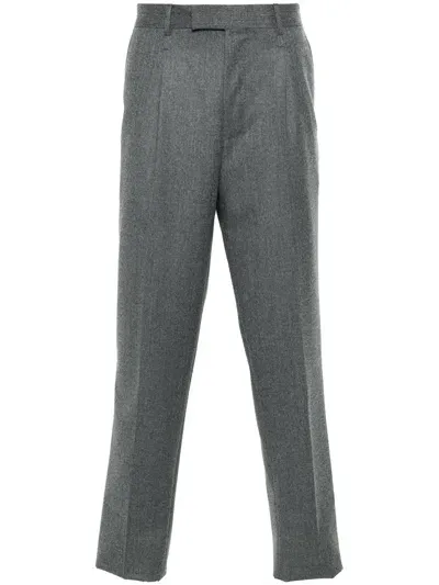 Zegna Slim-cut Wool Trousers In 6r