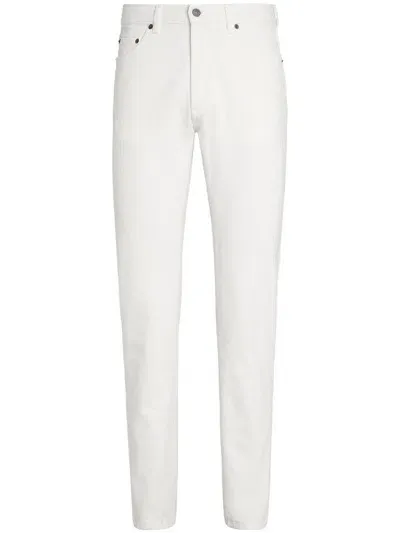 Zegna Slim-cut Five-pocket Jeans In White