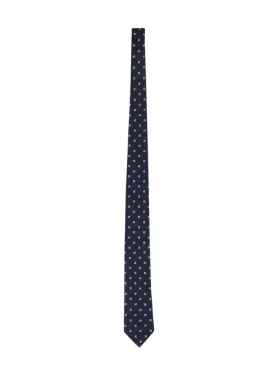 Zegna Silk Jacquard Tie In Multicolour