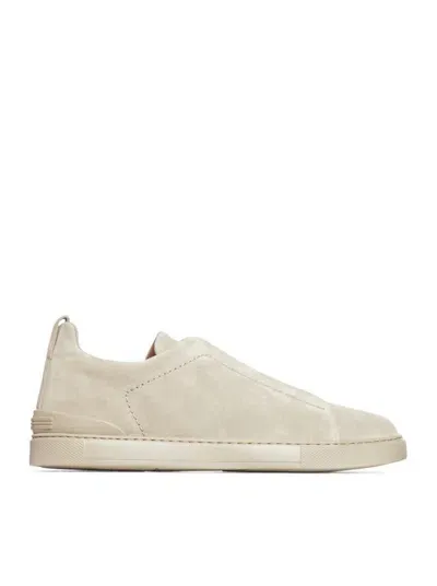 Zegna Sneakers Shoes In Cream