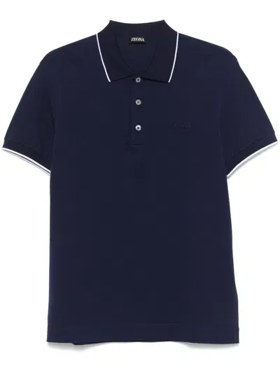 Zegna Stretch Cotton Polo In P08