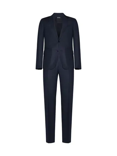 Zegna Trofeo Regular Fit Evening Suit In Navy