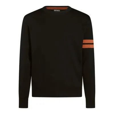 Zegna Sweaters In Black