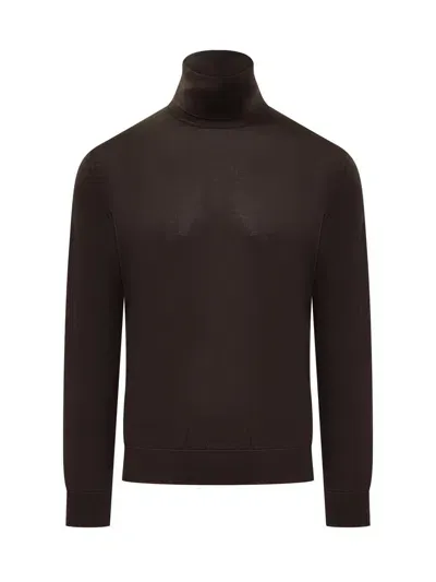 Zegna Sweaters In Braun