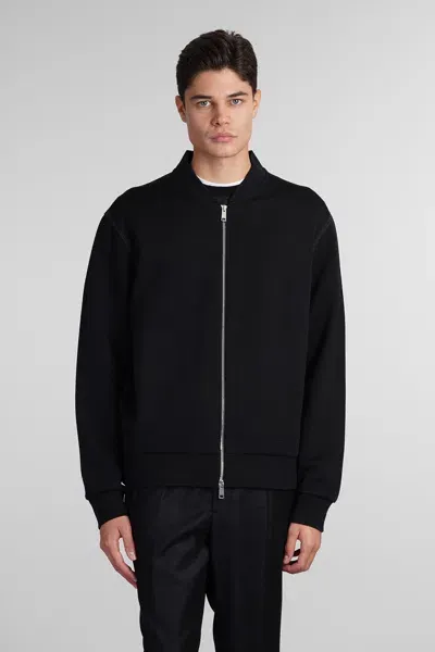 Zegna Sweatshirt In Black Wool In Nero