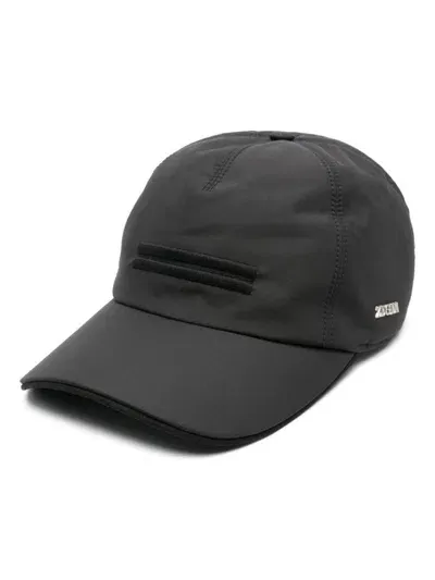 Zegna Technical Nylon Baseball Cap Accessories In Bk1