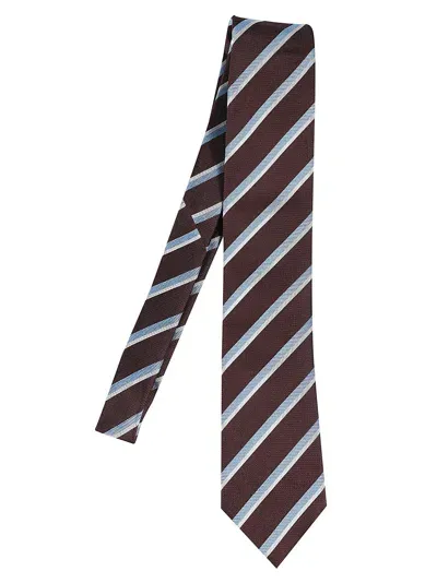 Zegna Tie In Burgundy