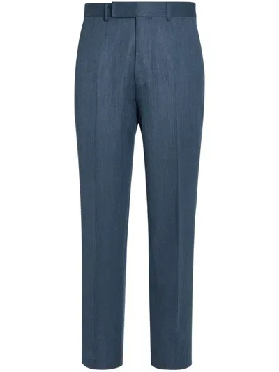 Zegna Trofeo™ Wool Trousers In Blue