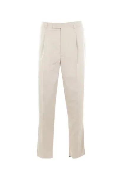 Zegna Trousers In Natural White