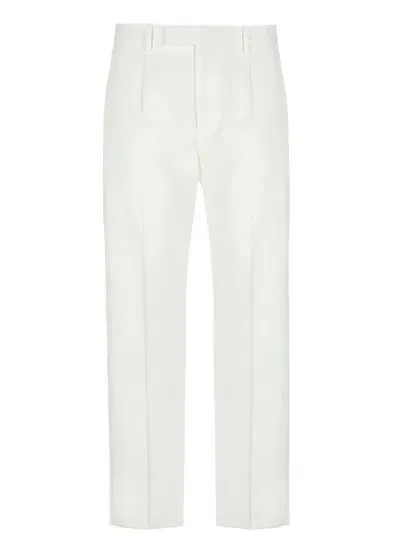 Zegna Pleated Jeans In White