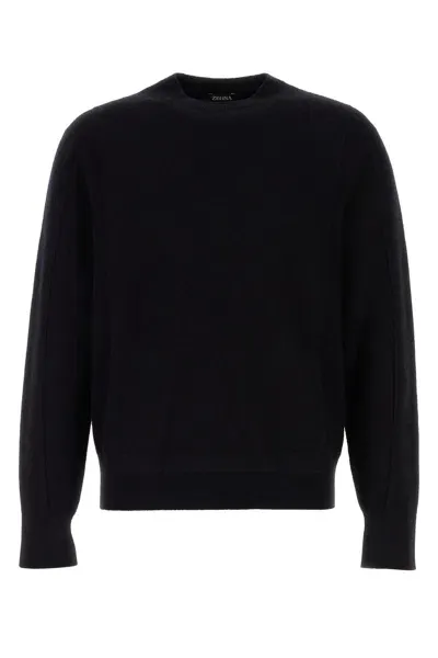 Zegna Wool And Cashmere Crew Neck-52 Nd  Male In Black