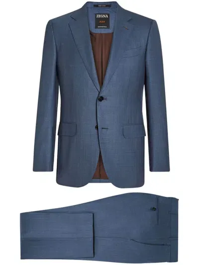 Zegna Wool Suit In Blue