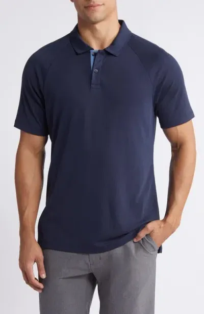 Zella Ace Piqué Performance Golf Polo In Navy Eclipse