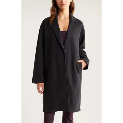 Zella Cloud Fleece Longline Blazer In Black