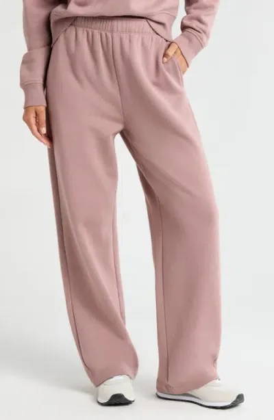 Zella Cloud Fleece Straight Leg Sweatpants In Purple Moon