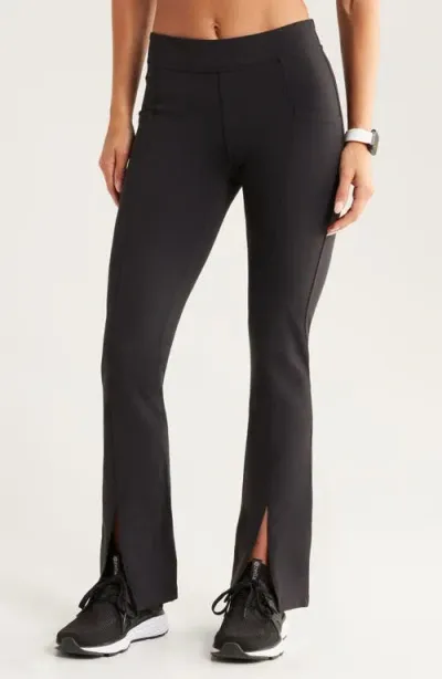 Zella High Waist Kick Flare Pocket Leggings In Black