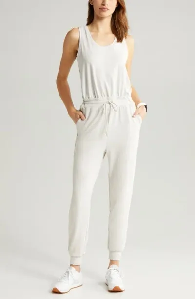 Zella Lift Off Jumpsuit In Grey Moonbeam