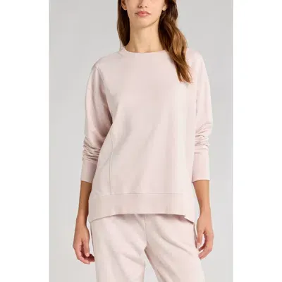 Zella Luxe French Terry Sweatshirt In Pink