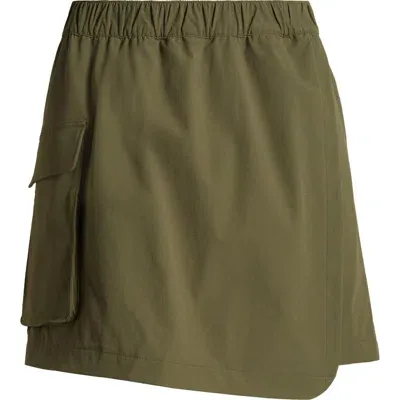 Zella Navigator High Waist Cargo Pocket Skirt In Olive Night