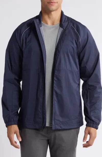 Zella Nylon Shell Hybrid Jacket In Navy Eclipse