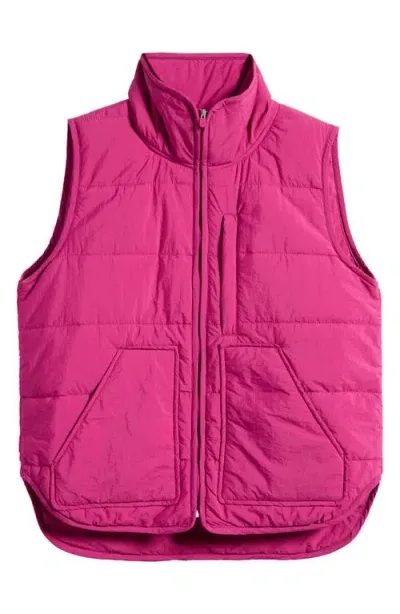 Zella Packable Quilted Vest In Purple Boysen