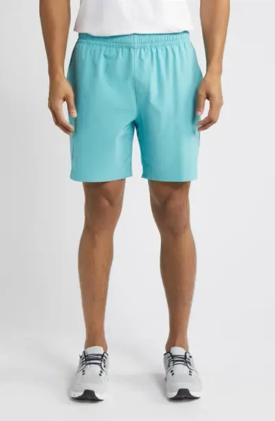 Zella Performance Run Shorts In Teal Meadow