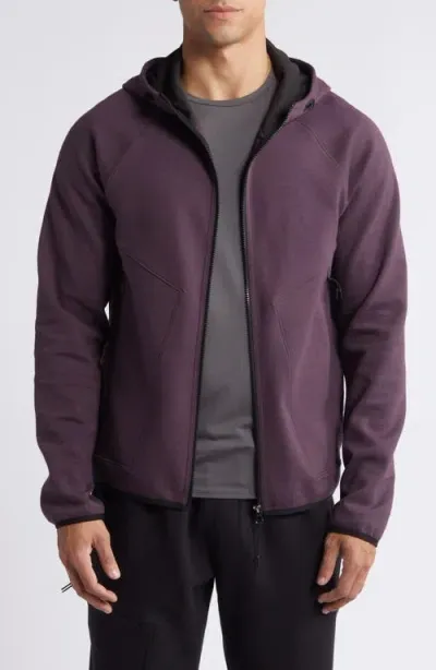 Zella Powertek Full Zip Hoodie In Purple Plum