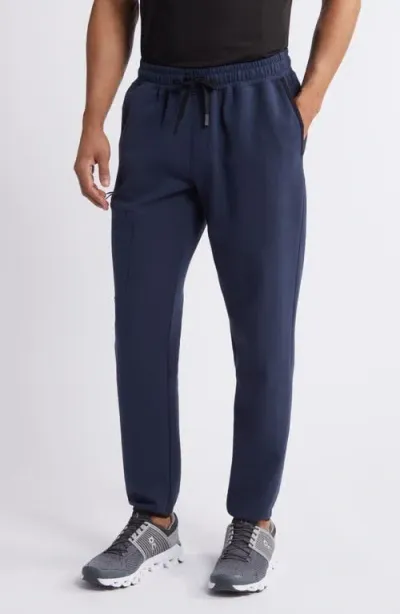 Zella Powertek Stretch Cotton Blend Joggers In Navy Eclipse