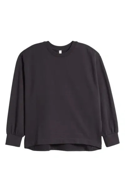 Zella Swoop Crewneck Sweatshirt In Black