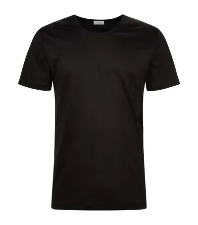 Zimmerli 286 Sea Island Round Neck T-shirt In Black