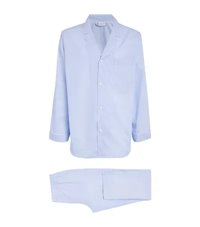 Zimmerli Cotton Pyjama Set In Blue