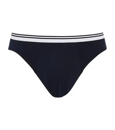 Zimmerli Pure Comfort Briefs In Navy