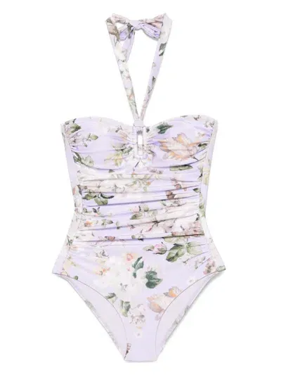 Zimmermann Acacia Swimsuit In Purple