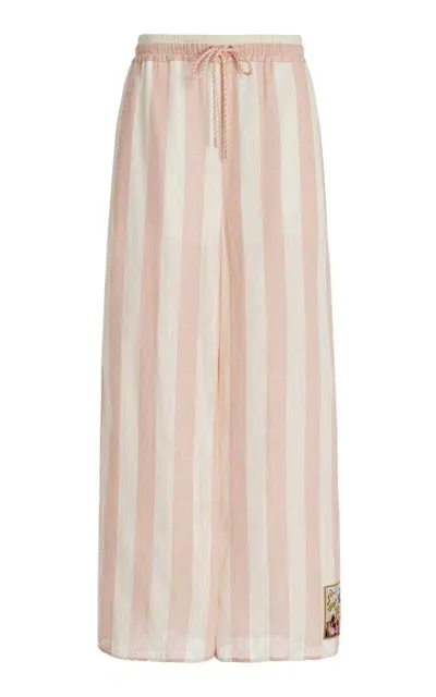 Zimmermann Acacia Wide-leg Pants In Pink