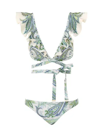 Zimmermann Bikini Costume In Green