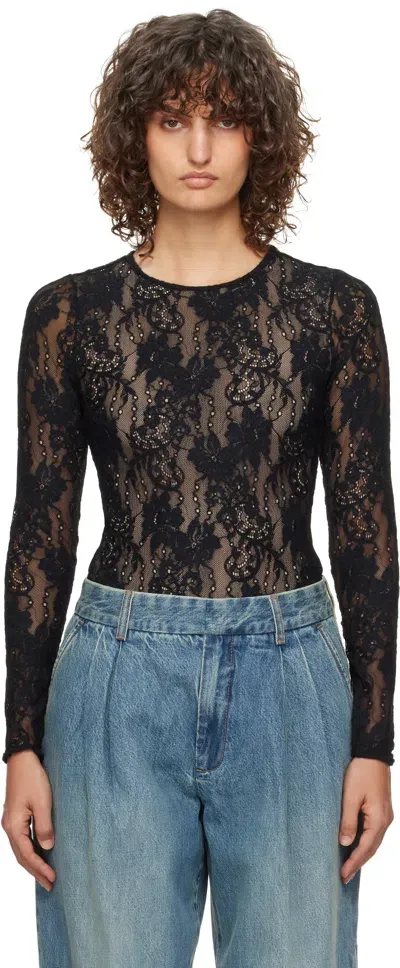 Zimmermann Lace Bodysuit In Black