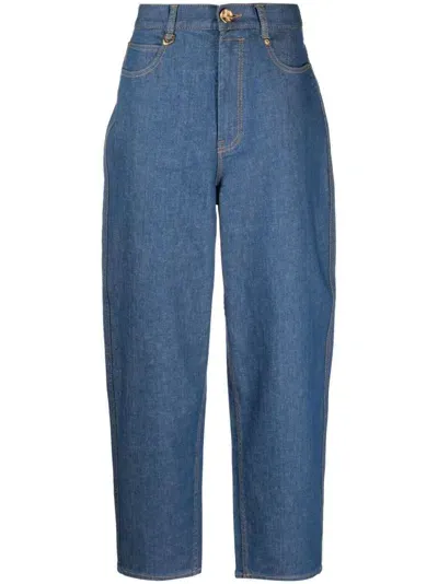 Zimmermann Matchmaker High-rise Tapered Jeans In Blue