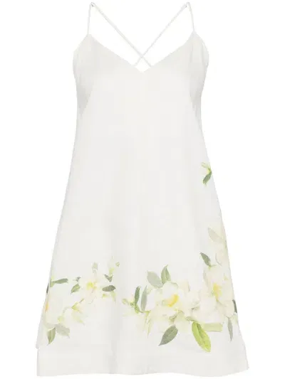 Zimmermann Harmony Floral Swing Dress In Ivory Magnolia