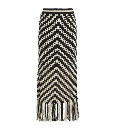 Zimmermann Halliday Crochet Maxi Skirt In Black