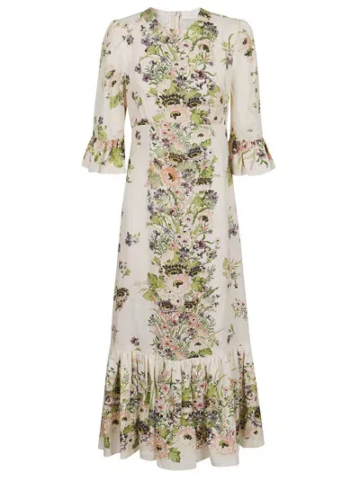 Zimmermann Halliday Frill Sleeve Dress In White