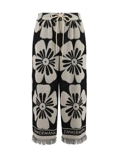 Zimmermann Halliday Pants In Black/cream